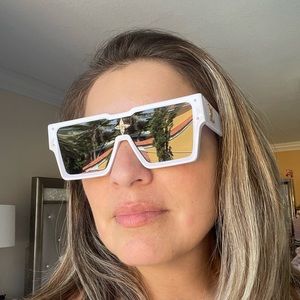 Louis Vuitton White Cyclone Sunglasses - COPY